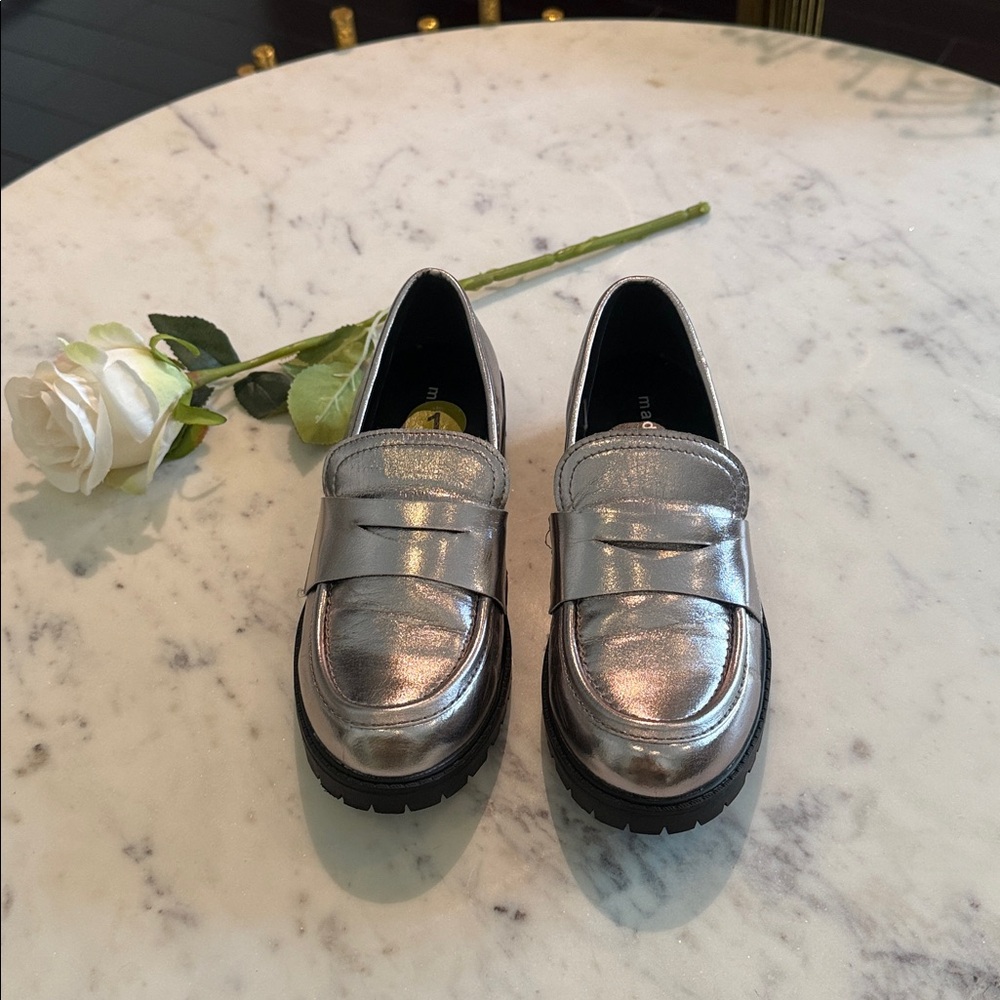 Madden Girl Silver Kids Loafers